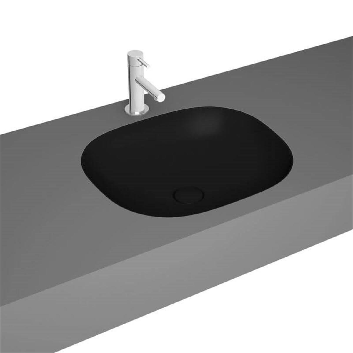 Vitra Plural Kare Tezgahaltı Lavabo Mat Siyah 45cm7810B483-1083