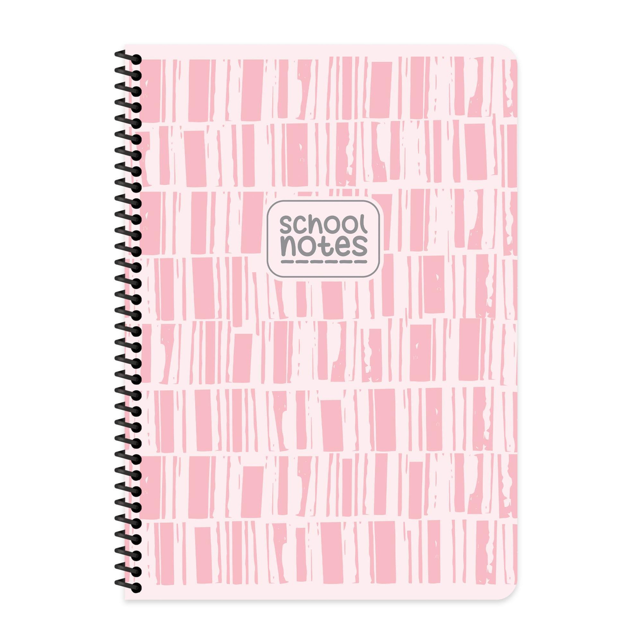 Çizgili Karton Kapak Spiralli Çizgi Defter Pembe A4 80 Yp