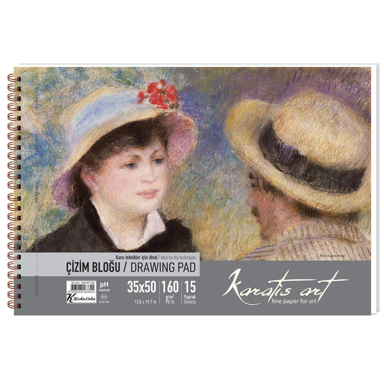 Karatis Art 160Gr 35*50 15 Yp. Spiralli Çizim Blok