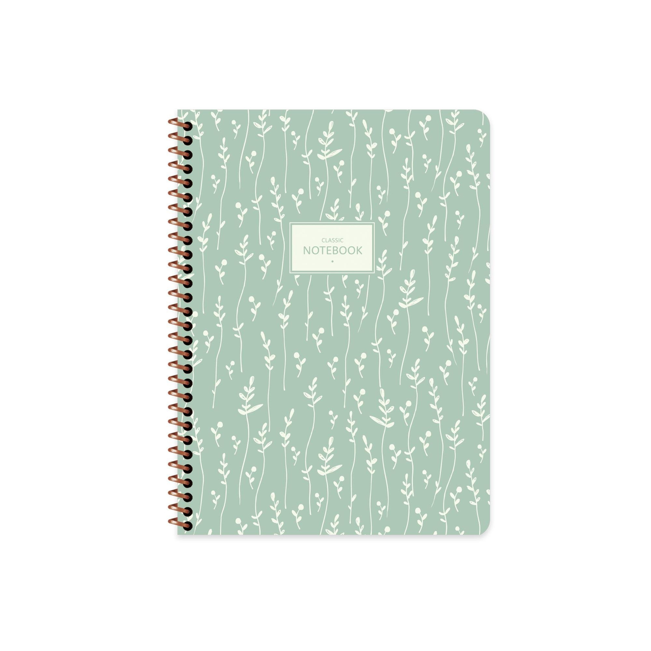 Keskin Color 16.5x22.5 Kareli Defter Pastel Flora - Yeşil