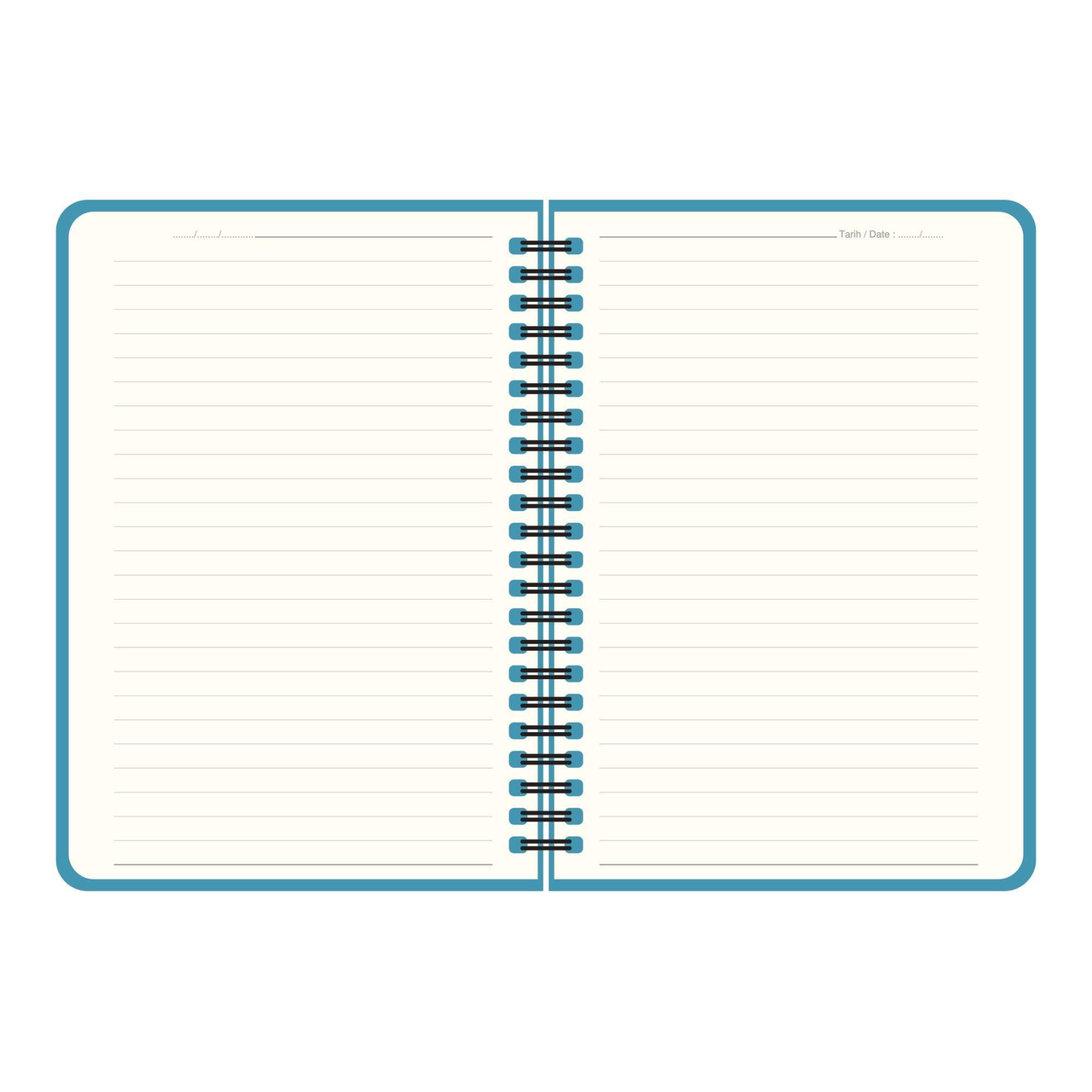 Keskin Color 17x24 Çizgili Spiralli Premier Defter - Mavi
