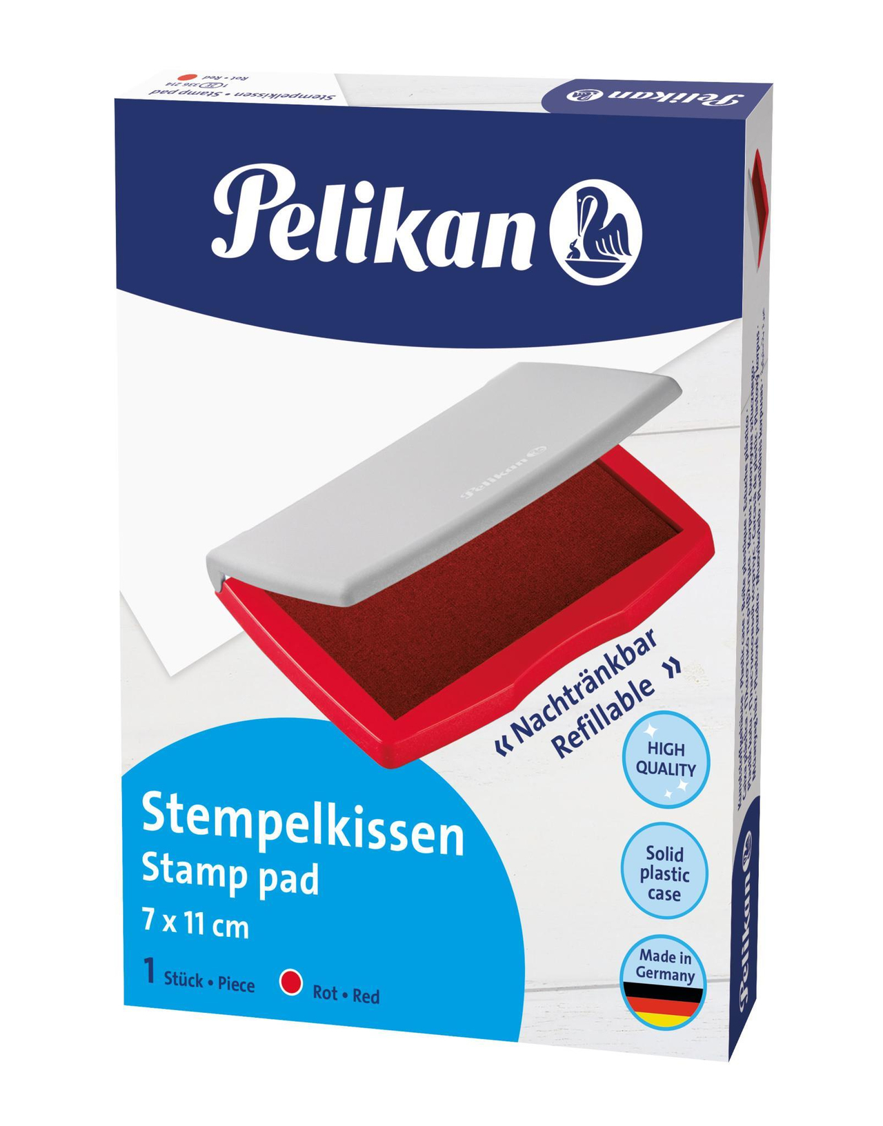Pelikan 7x11 cm Plastik Istampa - Kırmızı