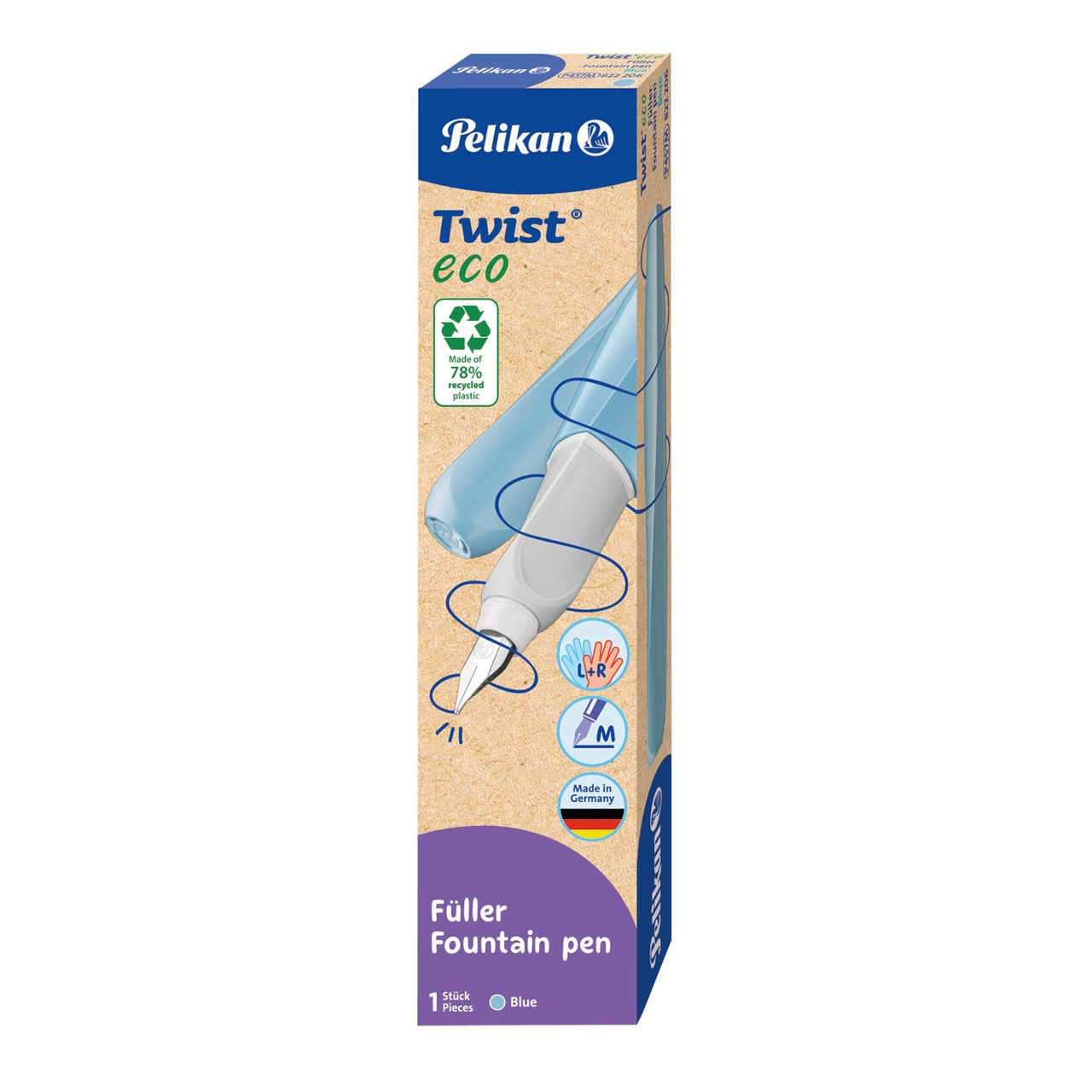 Pelikan Twist Eco Dolma Kalem Pastel Mavi M Uç