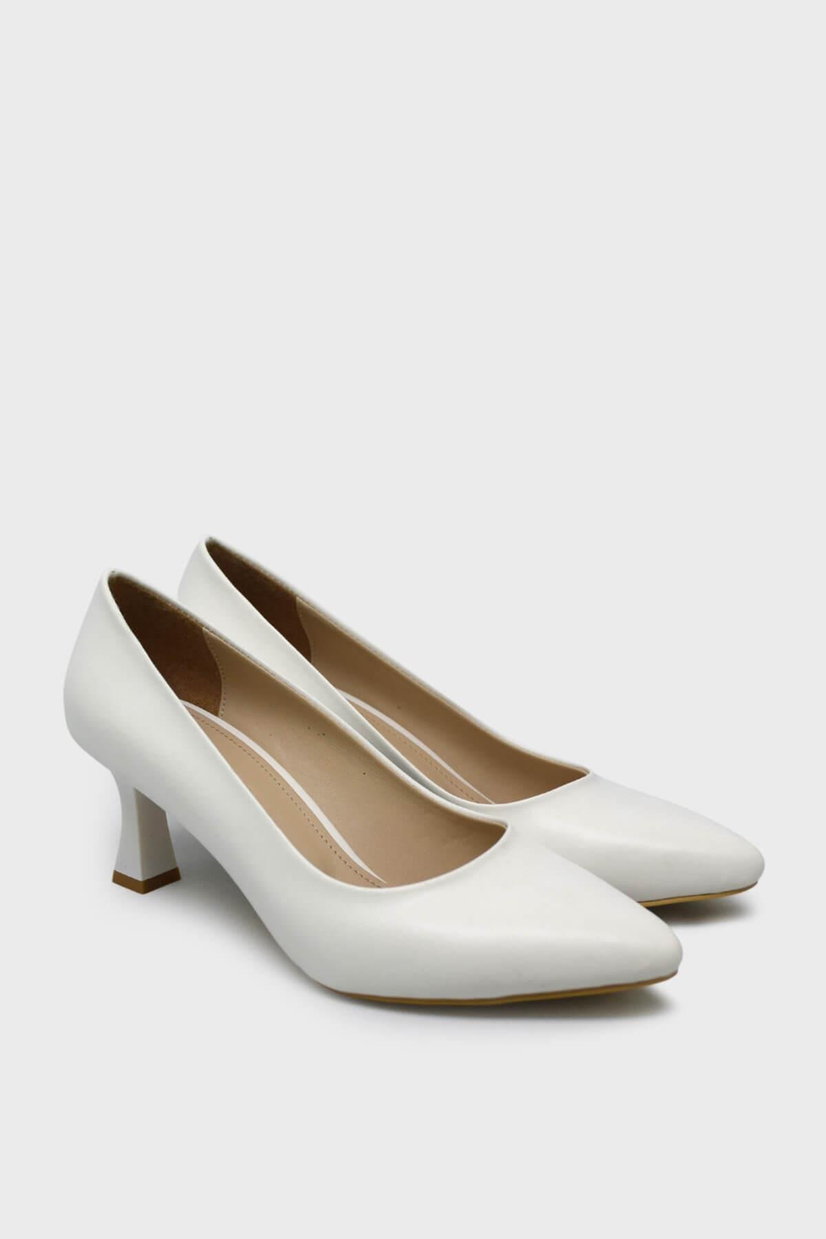 Kanuga Kadın Kadeh Topuk Stiletto Beyaz K-EST98