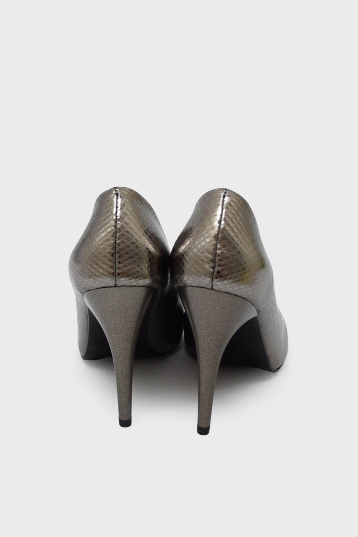 Kanuga Kadın Yazlık İnce Topuk Stiletto Platin Desenli LPA1501