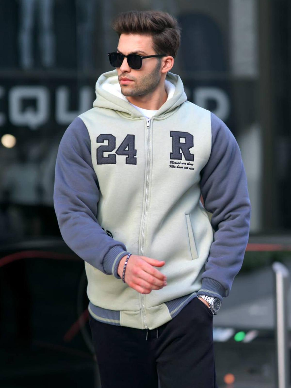 Men bomber jacket wholesale Gray color 671304
