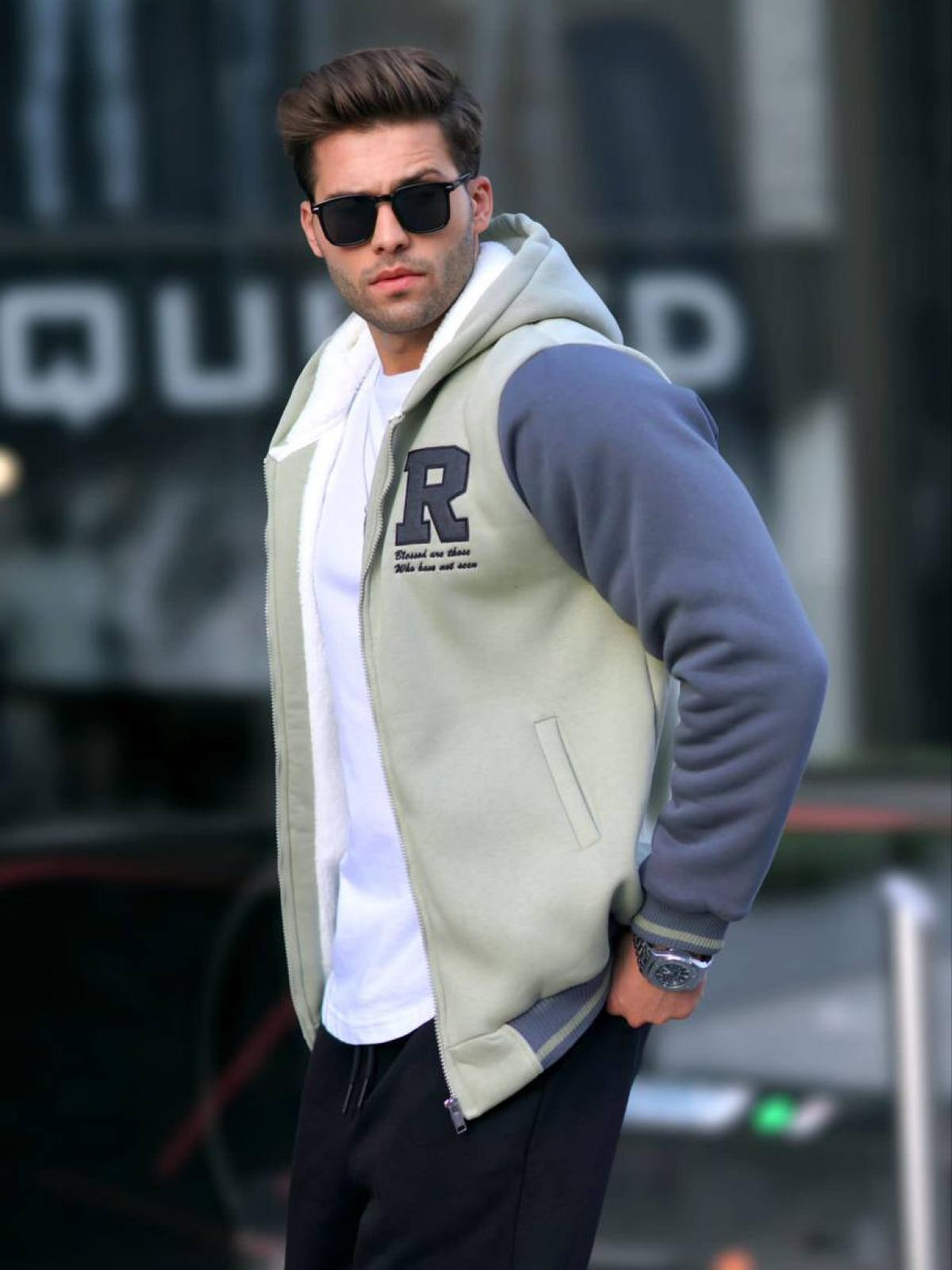 Men bomber jacket wholesale Gray color 671304