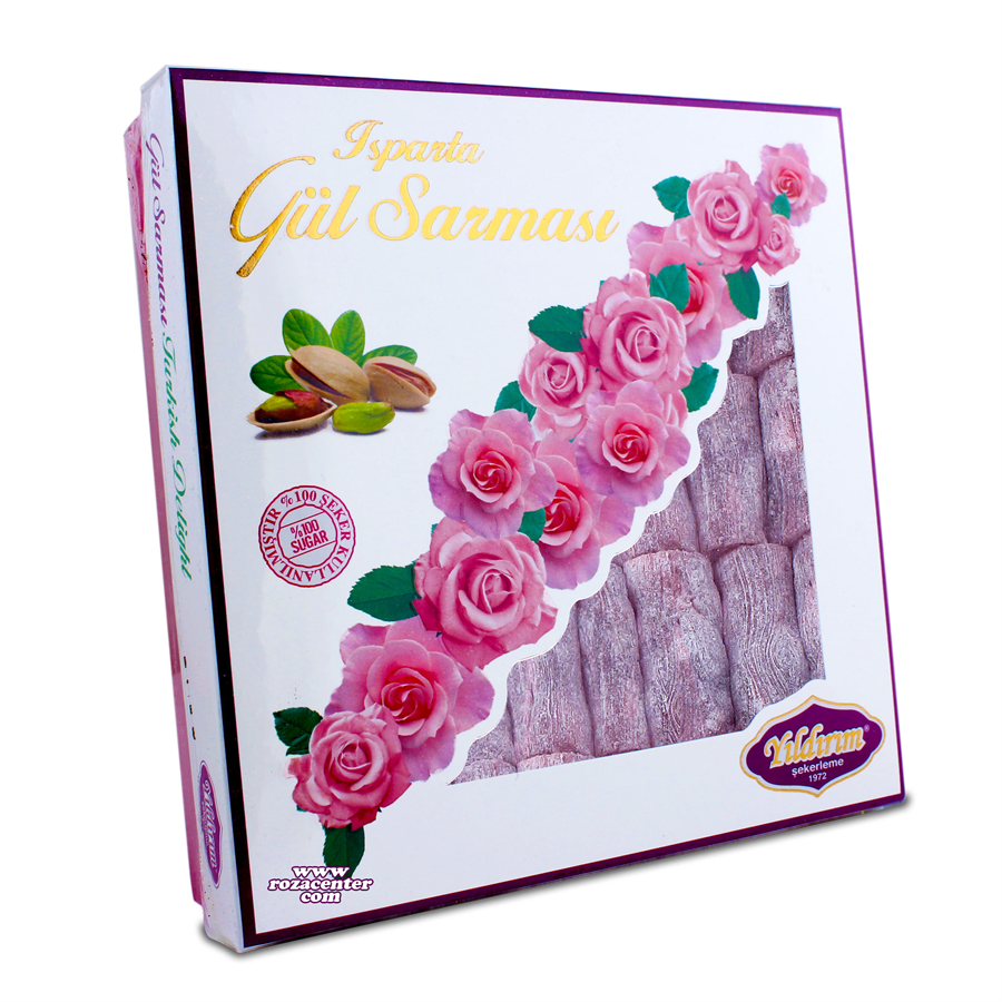 Gül Yapraklı Antep Fıstıklı Gül Sarması 250 Gr -Yıldırım Şekerleme Isparta