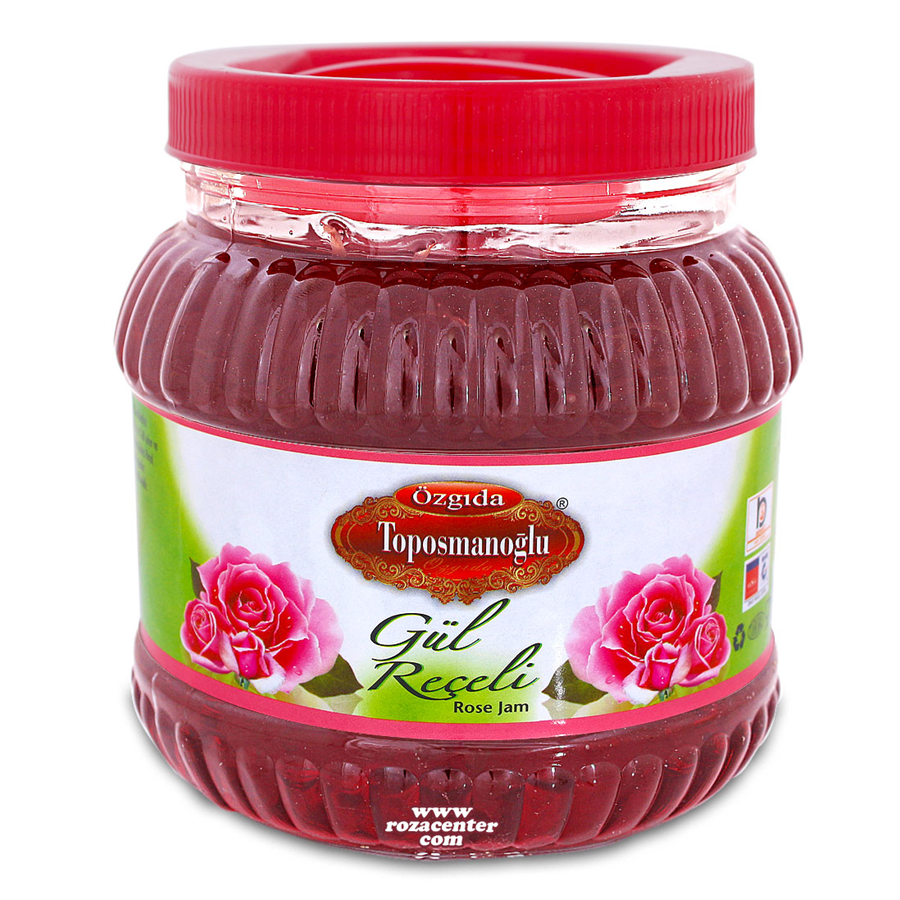 Kırmızı Renkli Gül Reçeli Pvc Kavanoz 1900 Gr -Öz Gıda Isparta