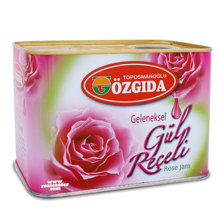 Kırmızı Renkli Gül Reçeli Teneke Kutu 1300 Gr -Öz Gıda Isparta