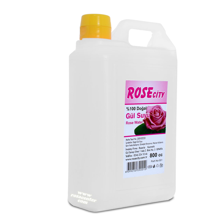 Naturel Gül Suyu Pvc Bidon 800cc -Rosecity Isparta