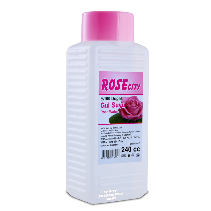 Naturel Gül Suyu Pvc Şişe 240Ml -Rosecity Isparta