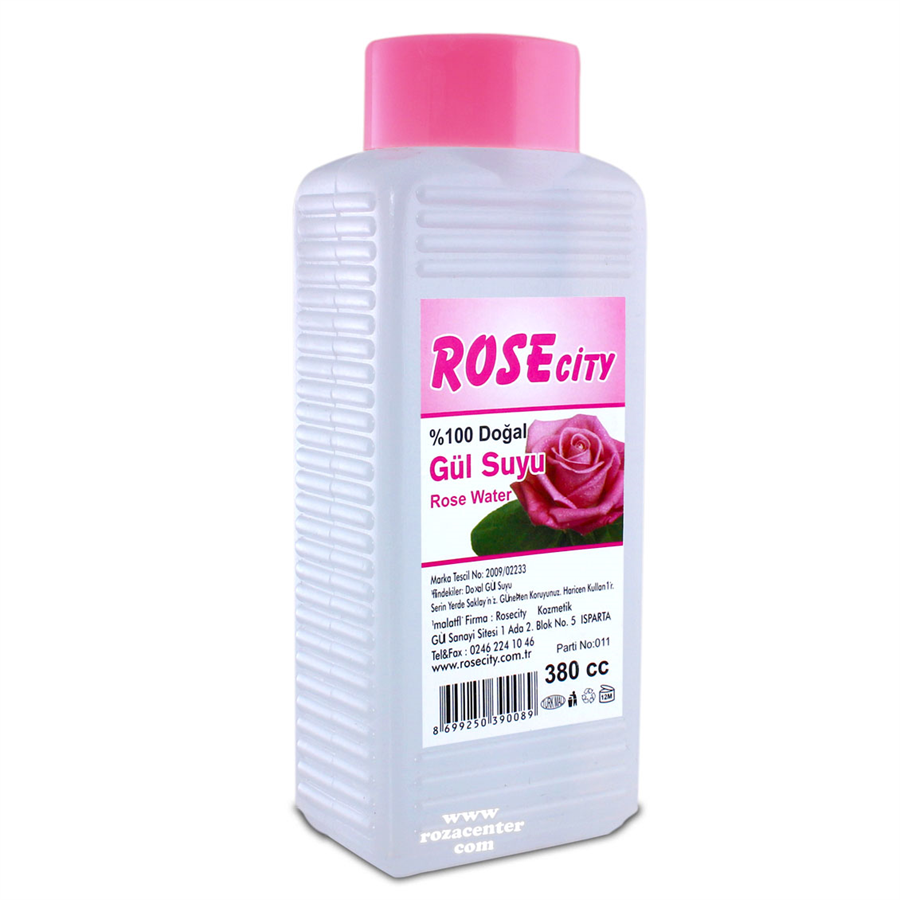 Naturel Gül Suyu Pvc Şişe 380cc -Rosecity Isparta