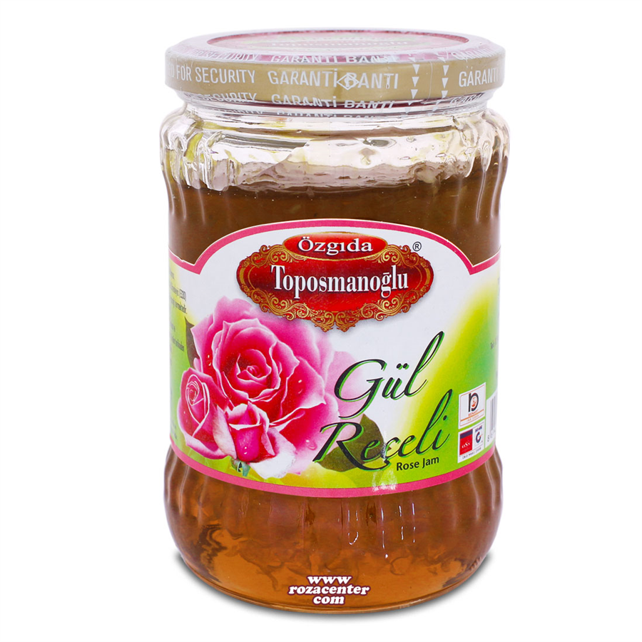 Renksiz Naturel Gül Reçeli Cam Kavanoz 700 Gr Sarı Renk -Öz Gıda Isparta