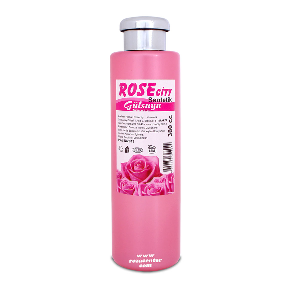 Sentetik Gül Suyu Pvc Silindir Şişe 380 Ml -Rosecity Isparta