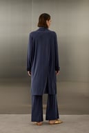 Belisa Fleto Cepli Örme Rayon Pantolonlu Takım LACİVERT