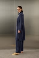 Belisa Fleto Cepli Örme Rayon Pantolonlu Takım LACİVERT