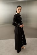 Queen Gabardin Kumaşlı Pamuklu Elbise SİYAH