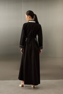 Queen Gabardin Kumaşlı Pamuklu Elbise SİYAH