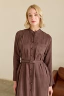 Rio Allerli Cepli Uzun Tunik KAHVERENGİ