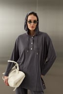 Stone Örme Rayon Eşofman Pantolonlu Takım GRİ