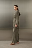 Stone Örme Rayon Eşofman Pantolonlu Takım HAKİ