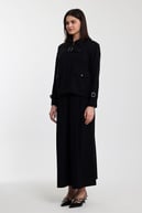 ZARINA ETEKLİ TAKIM SİYAH