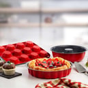 Schafer Ariana Floral 3 lü Kek Kalıbı Seti-Kırmızı