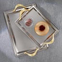 Schafer Ela 2 li Dikdörtgen Çay Tepsisi-Platin03