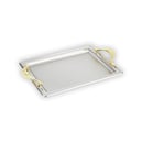 Schafer Ela 2 li Dikdörtgen Çay Tepsisi-Platin03