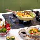 Schafer Fiesta Seramik Wok Tava 28 Cm-Yeşil