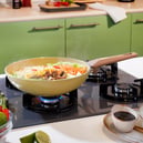 Schafer Fiesta Seramik Wok Tava 28 Cm-Yeşil