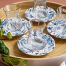 Schafer Flores Kahvaltı Takımı 18 Parça-Mavi