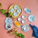 Schafer Flores Kahvaltı Takımı 18 Parça-Mavi