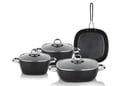 Schafer Gastronomie Master Tencere Seti 7 Parça-Siyah
