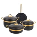 Schafer Goldie Tencere Seti 7 Parça-Siyah