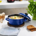 Schafer Komfort Pişir Sakla Emaye Tencere 18 Cm-Lacivert