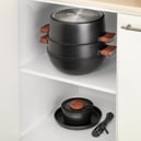 Schafer Matrix Döküm Tencere Seti 8 Parça-Siyah