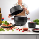 Schafer Matrix Döküm Tencere Seti 8 Parça-Siyah