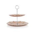 Schafer Palace 2 Katlı Cam Tabak 1 Parça-Gold