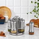 Schafer Retro Döner Standlı Baharat Takımı 7 Parça-Inox