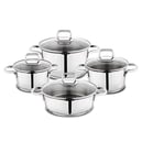 Schafer Stahl Çelik Tencere Seti 8 Parça-Inox