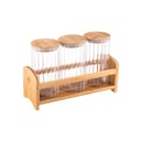 Schafer Vera Standlı Büyük Baharat Seti 7 Parça-Çizgili