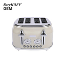 Berghoff Gem Retro Krem Rengi Dört Dilim Ekmek Kızartma Makinesi (7950052)