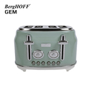 Berghoff Gem Retro Mint Yeşil Dört Dilim Ekmek Kızartma Makinesi (7950051)