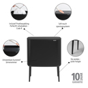 Brabantia Bo Matt Black Dokunmatik Çöp Kutusu 36 L 