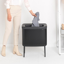 Brabantia Bo Matt Black Plastik Kapaklı Çamaşır Sepeti 60 L (BRA 200526)