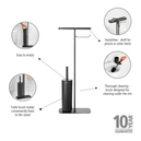 Brabantia Mindset Infinite Grey Standlı Organizer Tuvalet Kağıdı Tutucusu Ve Tuvalet Fırçası (BRA 299186)