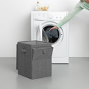 Brabantia Siyah Kumaş Çift Fonksiyon Kapaklı Çamaşır Sepeti 35 L