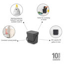 Brabantia Sort ve Go Koyu Gri Çöp Kovası 3 L